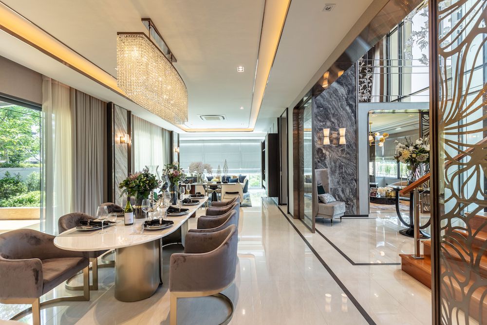 พื้นที่รับประทานอาหารบ้านหรู The Pavilla Private Residences