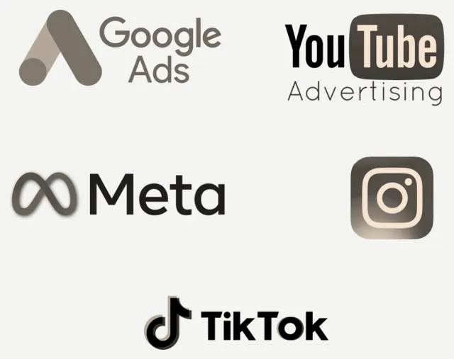 แพลตฟอร์มโฆษณาที่ Pi Estate ดำเนินการเองภายในทีม: Google Ads, YouTube Advertising, Meta, Instagram และ TikTok